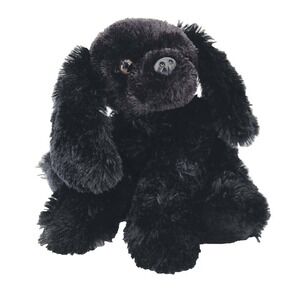 Aurora Plush Dog Kids 11in Black Fluffy Cocker Spaniel Puppy‎ EUC